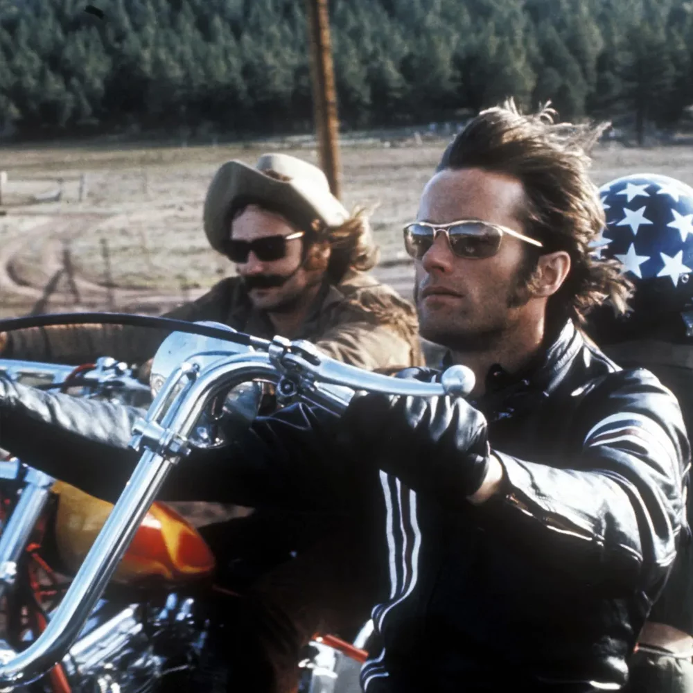 Captain America Easy Rider Peter Fonda Black Leather Jacket